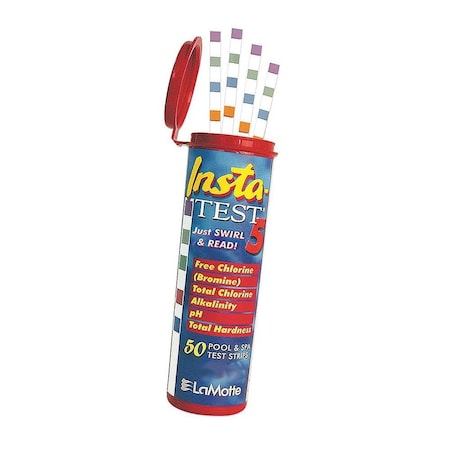 La Motte La Motte 2977-12-PT La Motte Insta-Test5 Chlorine & Bromine Total Chlorine PH Alkaline & Hardness Water Testing Test Strips; 50 Count 2977-12-PT
